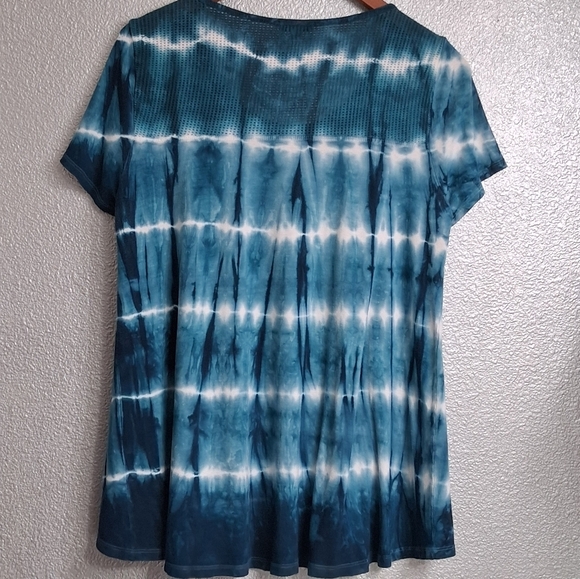 Dante Malan Blue & White Tie Dye Top   Size L - Picture 11 of 15